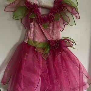 Whimsical Pink and Green Fairy Dress for Kids